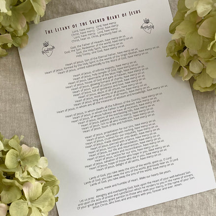 Litany of the Sacred Heart of Jesus - Digital Print