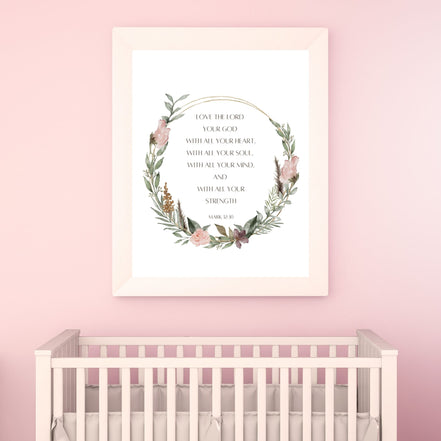 Love the Lord Your God With All Your Heart - Printable Wall Art