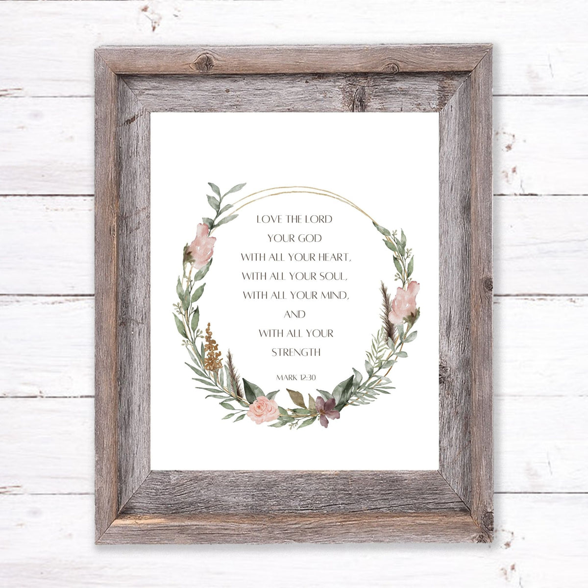 Love the Lord Your God With All Your Heart - Printable Wall Art