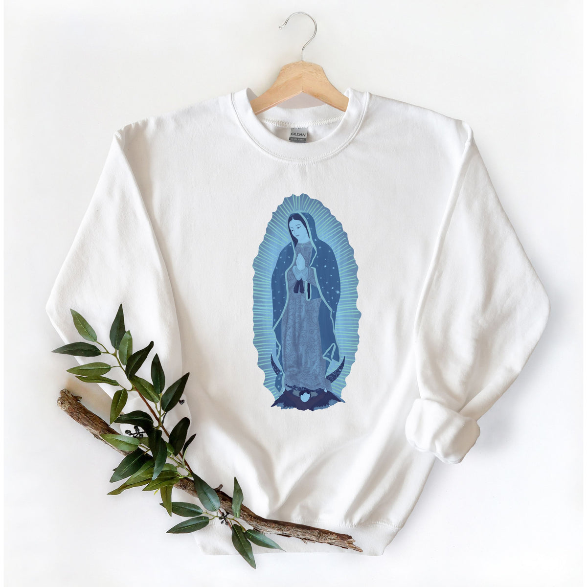 Our Lady of Guadalupe Sweatshirt in Blues or Pinks