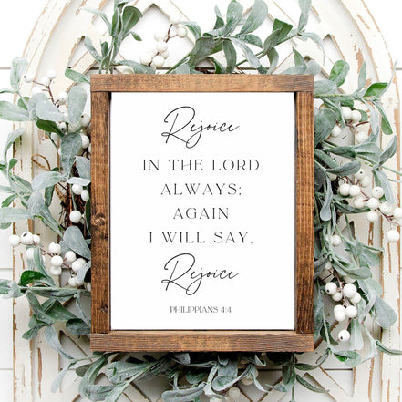 Rejoice in the Lord Always - Philippians 4:4 - Printable Wall Art