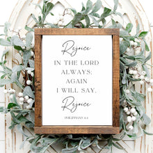 Load image into Gallery viewer, &quot;Rejoice in the Lord Always - Philippians 4:4&quot; Printable Wall Art
