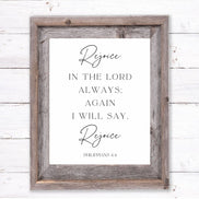 Rejoice in the Lord Always - Philippians 4:4 - Printable Wall Art