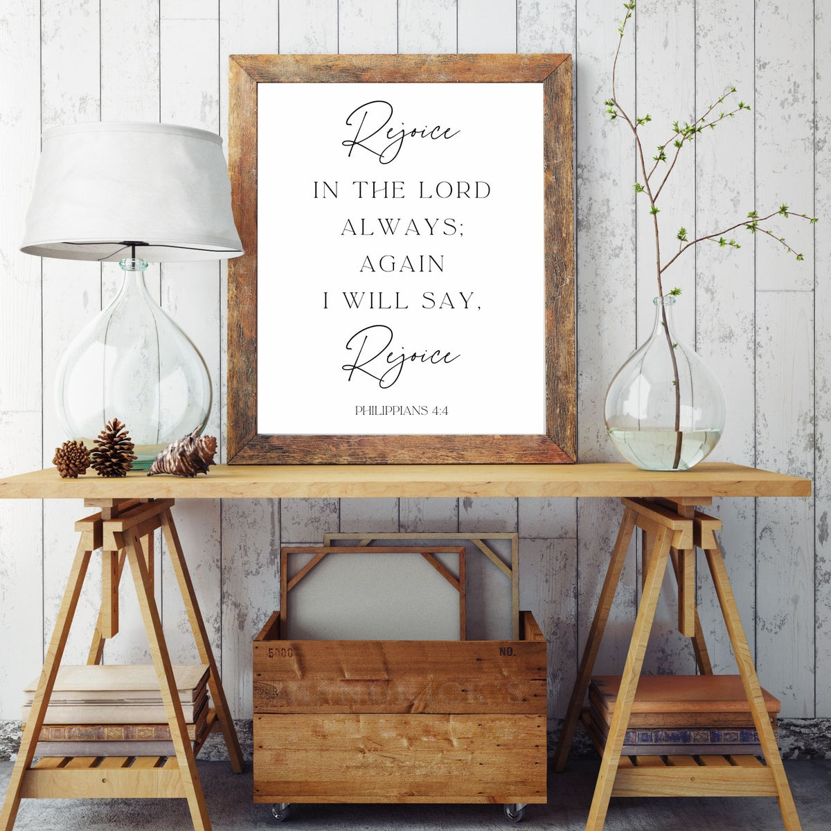 Rejoice in the Lord Always - Philippians 4:4 - Printable Wall Art
