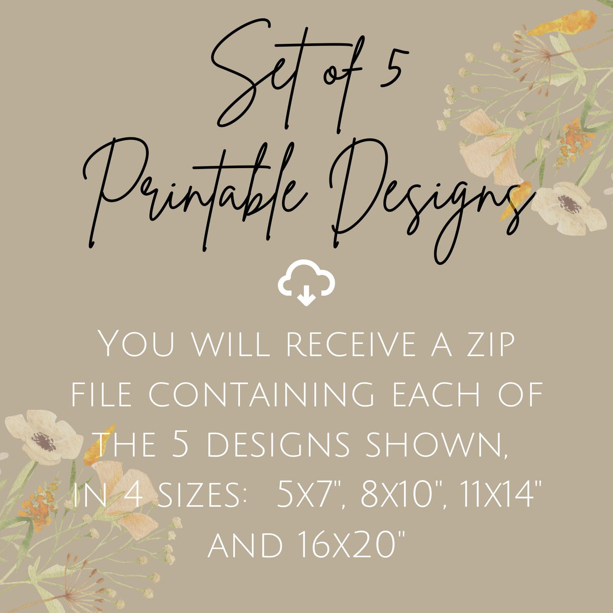Easter Set of Printable Art - 5 Designs