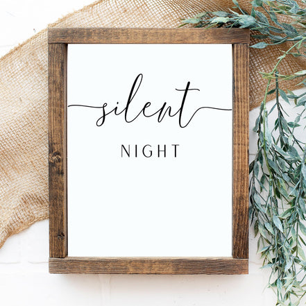 Silent Night-  Printable Wall Art