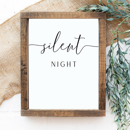 Silent Night-  Printable Wall Art