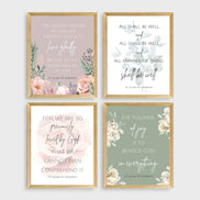 St. Julian of Norwich Quote - Set of 4 Printable Designs
