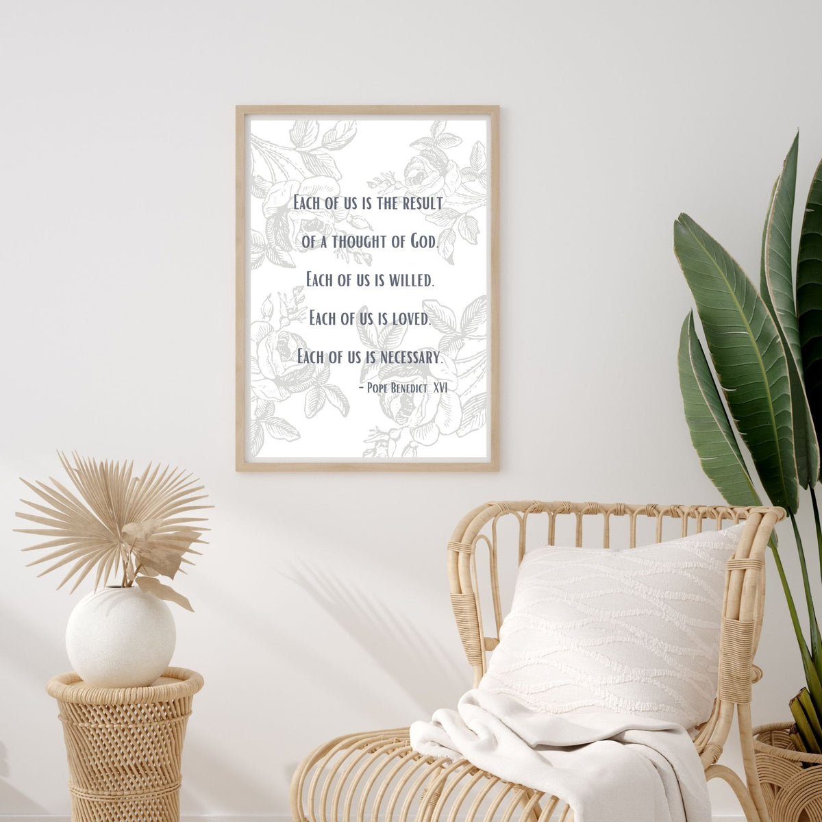 Each of Us is the Result of a Thought of God - Printable Wall Art