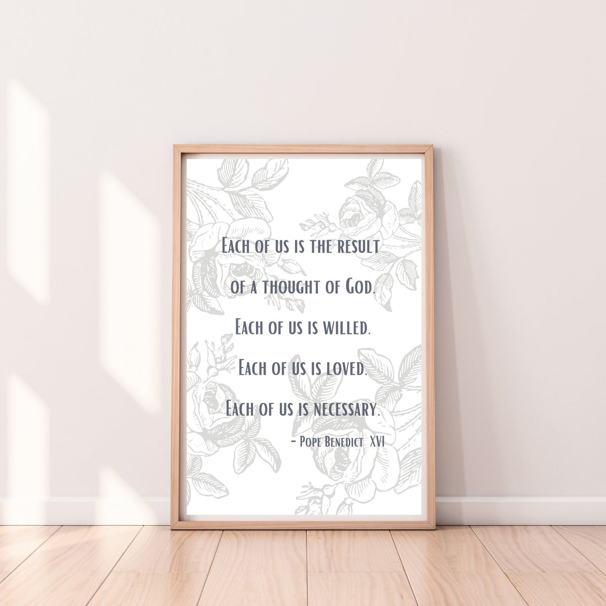 Each of Us is the Result of a Thought of God - Printable Wall Art