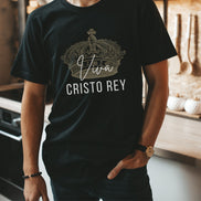 Viva Cristo Rey: Black Crewneck T-Shirt