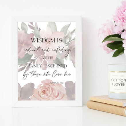 Wisdom is Radiant - Printable Wall Art