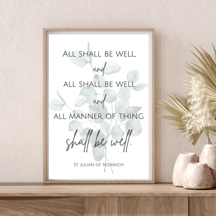 All Shall Be Well - Printable Wall Art