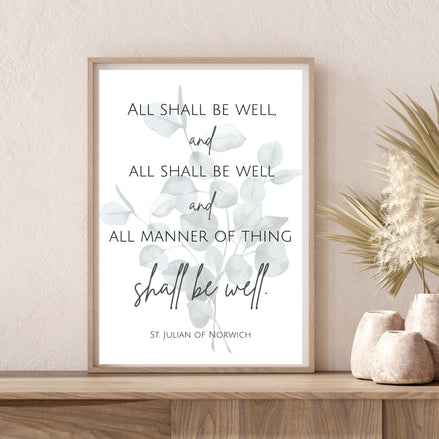All Shall Be Well - Printable Wall Art