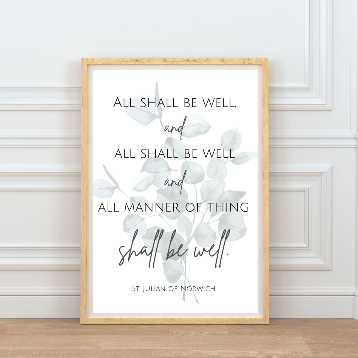 St. Julian of Norwich Quote - Set of 4 Printable Designs