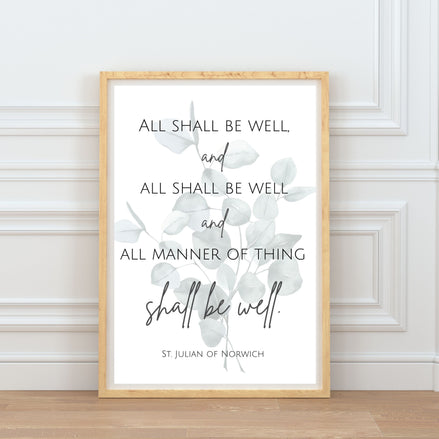 St. Julian of Norwich Quote - Set of 4 Printable Designs