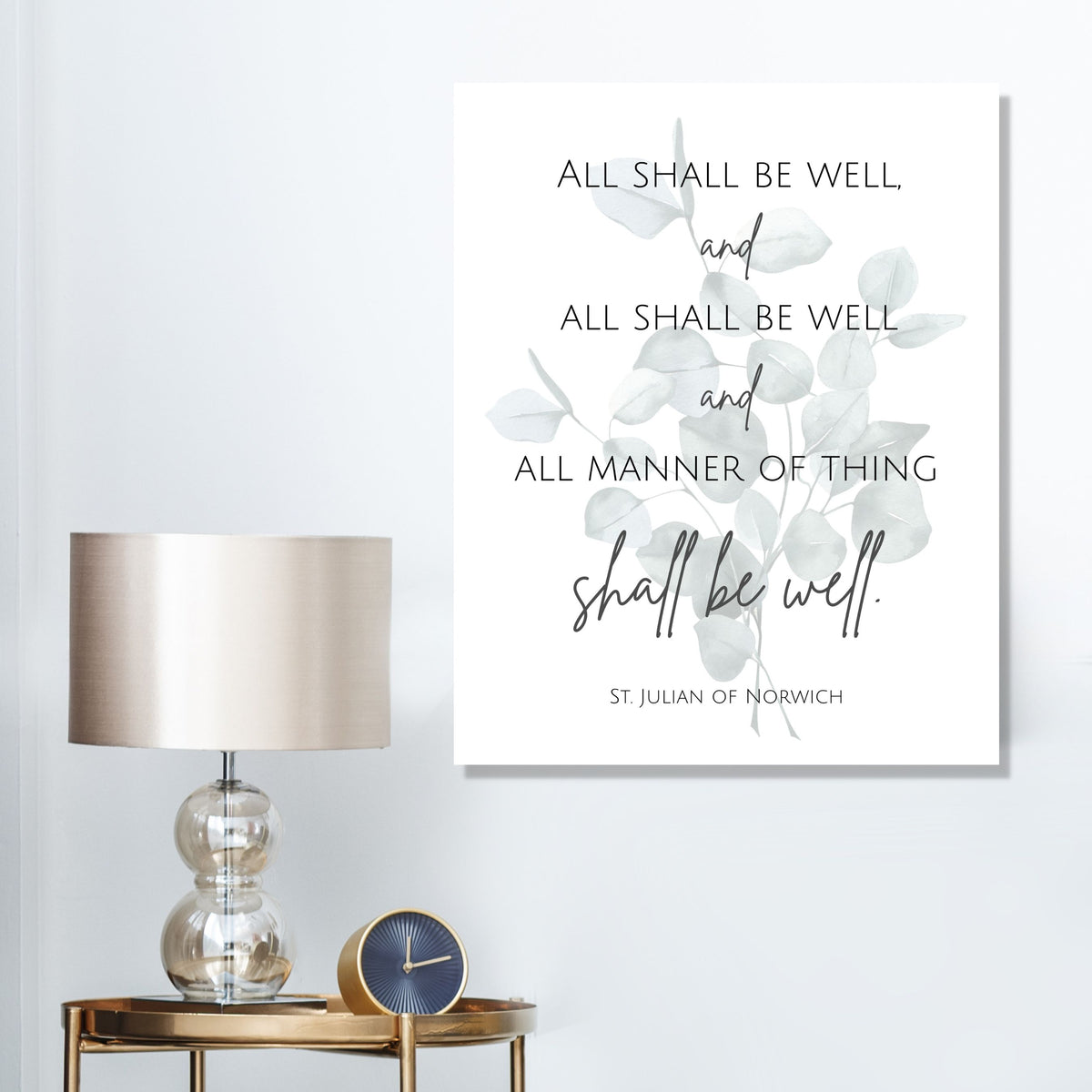 All Shall Be Well - St. Julian of Norwich Canvas Wall Print