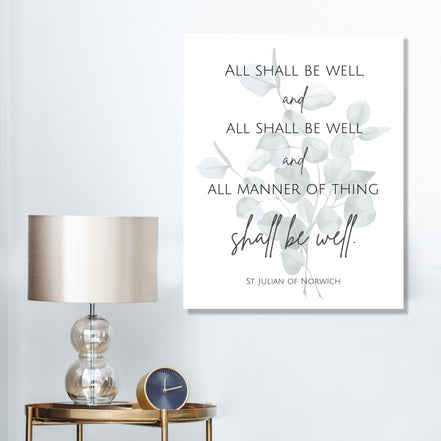 All Shall Be Well - St. Julian of Norwich Canvas Wall Print