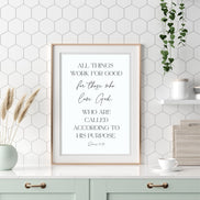 All Things Work for Good - Printable Wall Art