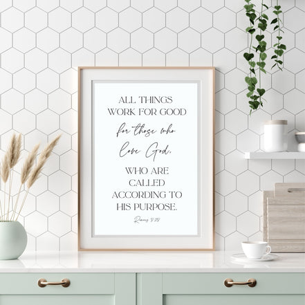 All Things Work for Good - Printable Wall Art