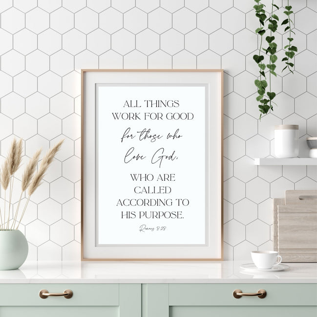 All Things Work for Good - Printable Wall Art