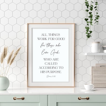 All Things Work for Good - Printable Wall Art