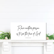 To Love Another Person is to See the Face of God - Canvas Wall Art Print