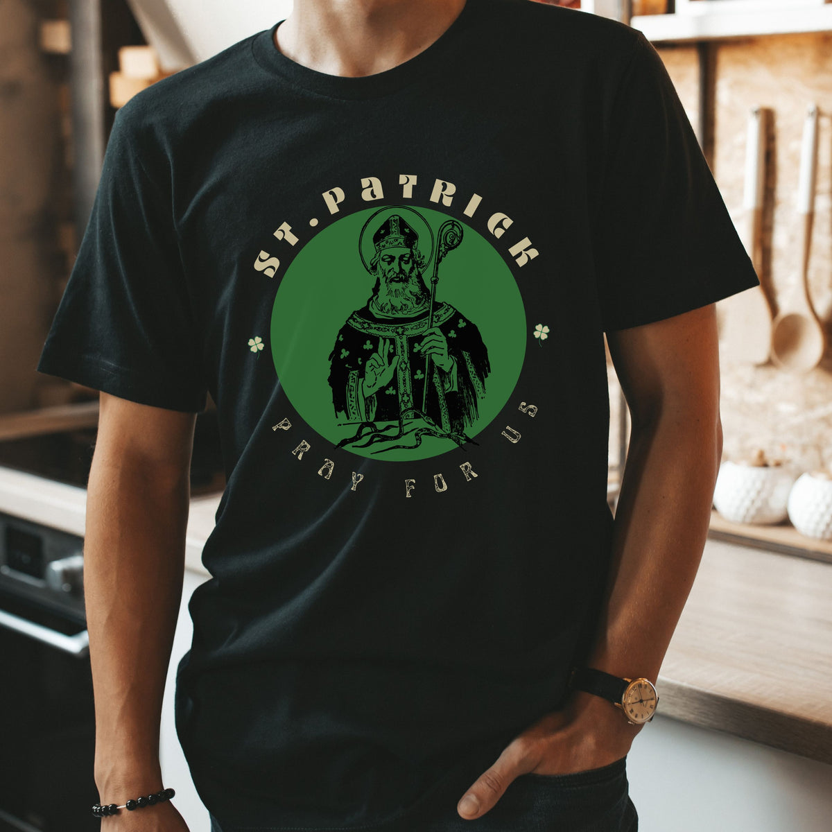 St. Patrick, Pray for Us - Unisex Crewneck T-Shirt