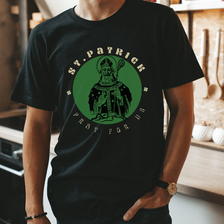 St. Patrick, Pray for Us - Unisex Crewneck T-Shirt