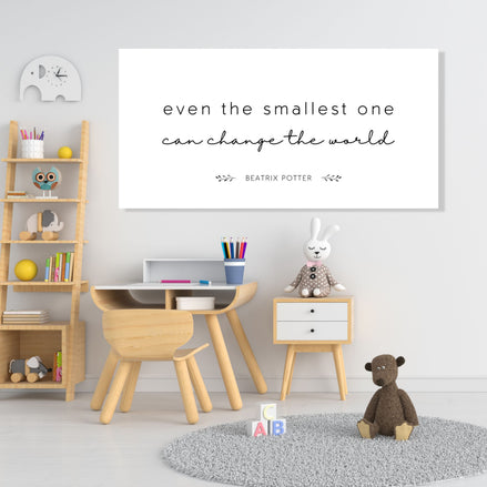 Even the Smallest One Can Change the World - Beatrix Potter:  Canvas Wall Art