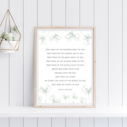 Gaelic Blessing | Deep Peace of Christ - Printable Wall Art