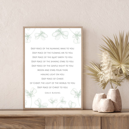 Gaelic Blessing | Deep Peace of Christ - Printable Wall Art