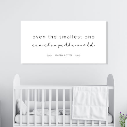 Even the Smallest One Can Change the World - Beatrix Potter:  Canvas Wall Art