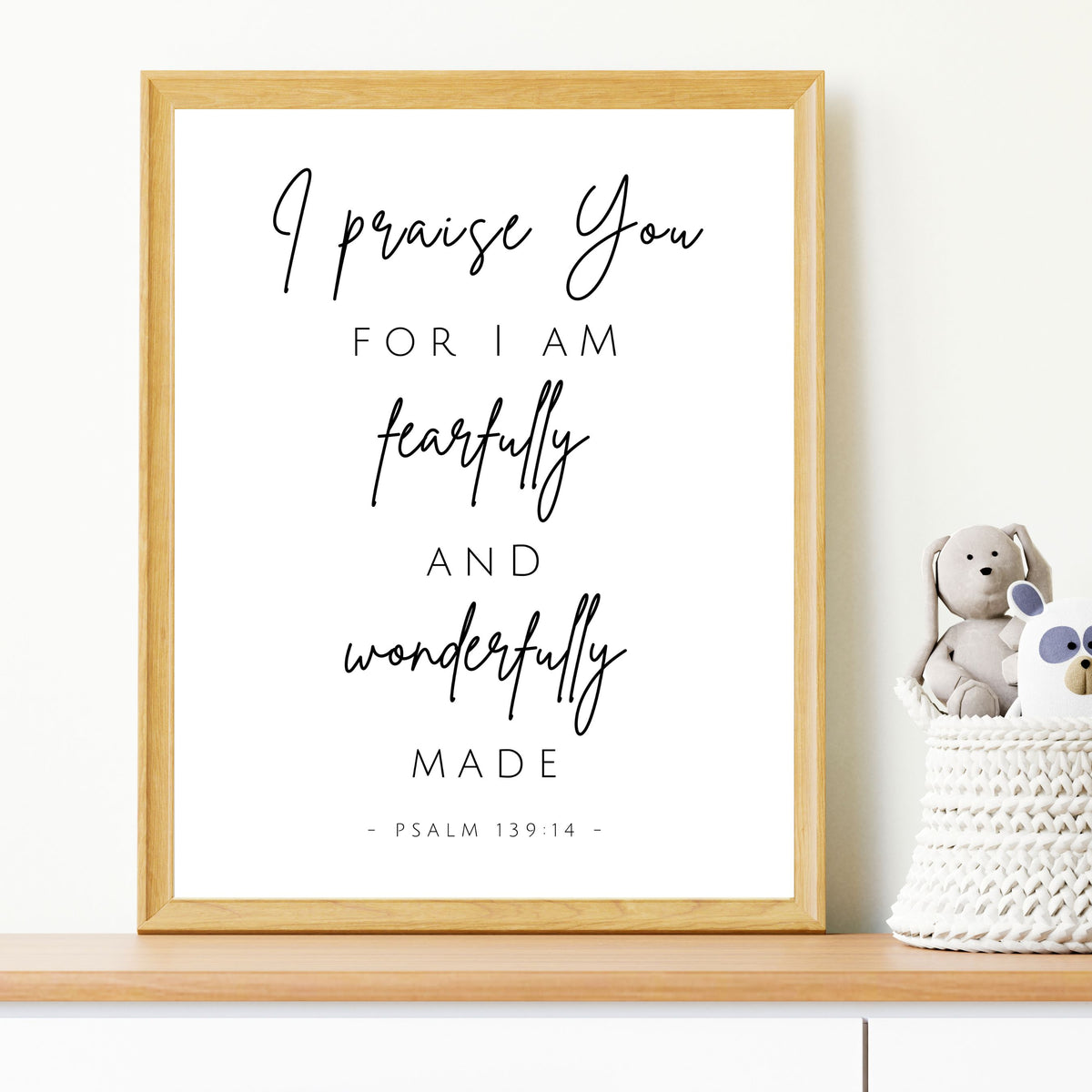 Fearfully and Wonderfully Made - Psalm 139:14 - Printable Wall Art