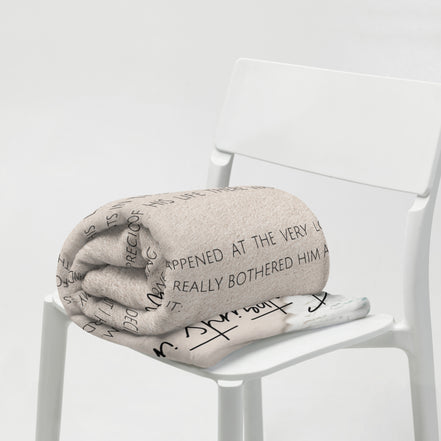 Footprints in the Sand: Minky Throw Blanket