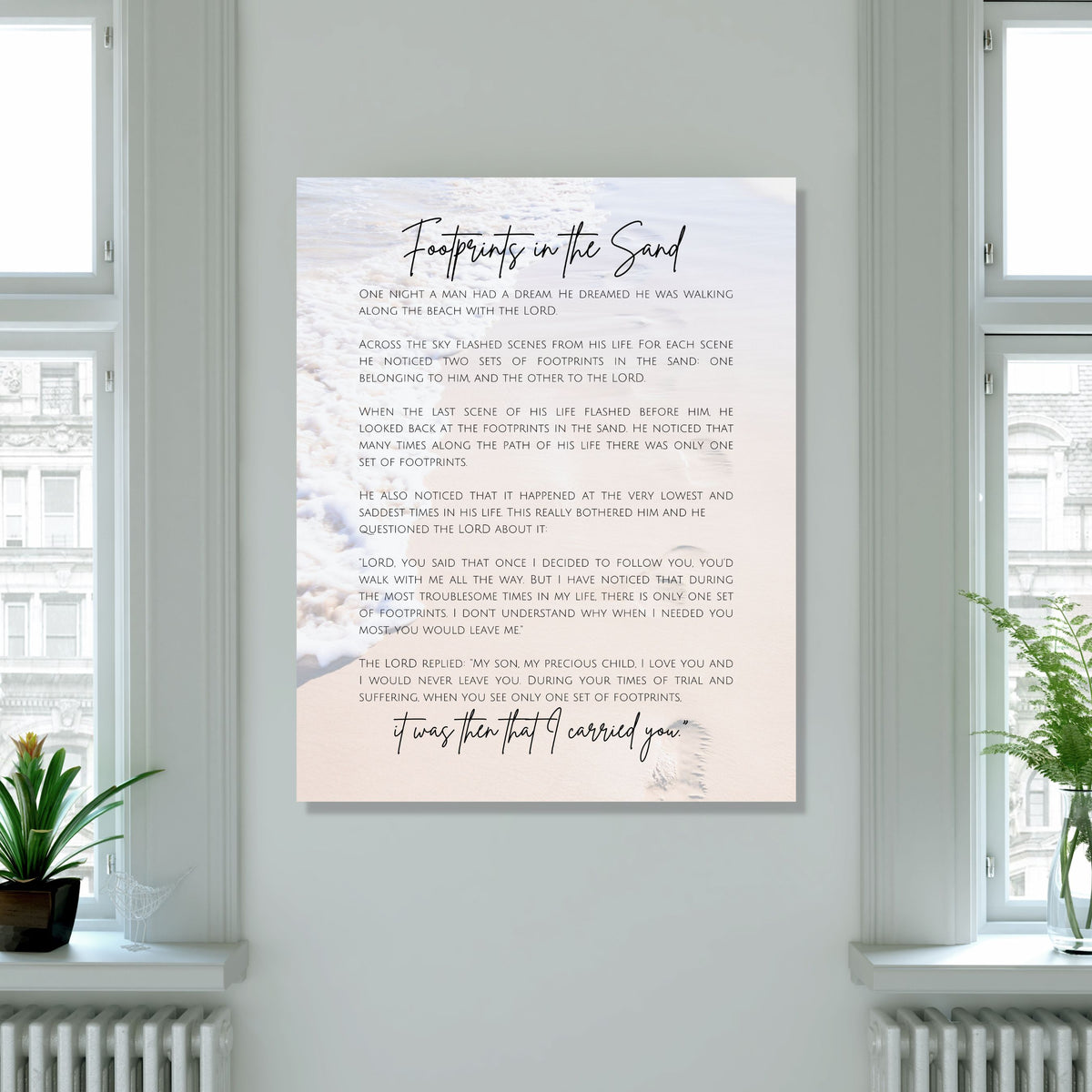 Footprints in the Sand - Canvas Wall Art