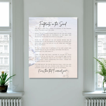 Footprints in the Sand - Canvas Wall Art