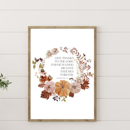 Give Thanks to the Lord -Printable Wall Art