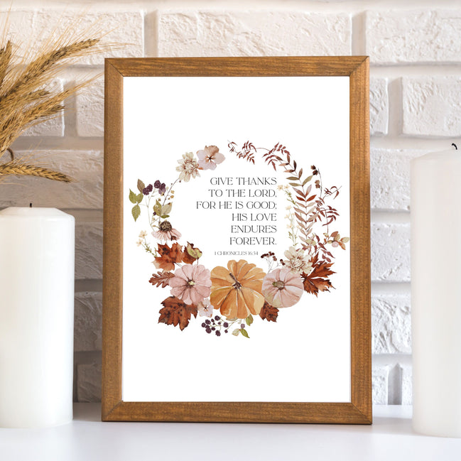 Give Thanks to the Lord -Printable Wall Art
