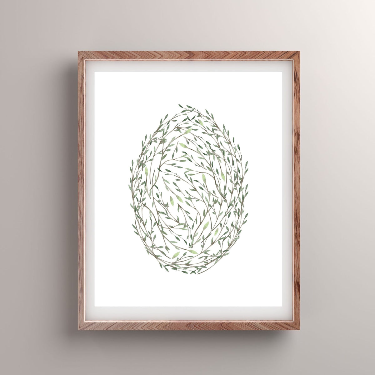 Minimalist Leafy Egg - Printable Wall Art