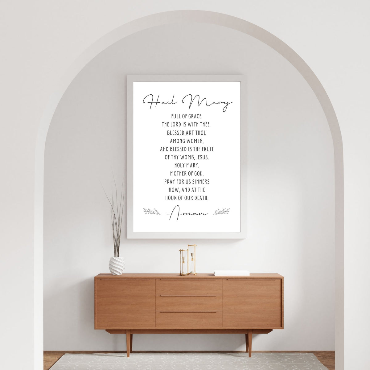 Hail Mary - Minimalist- Printable Wall Art