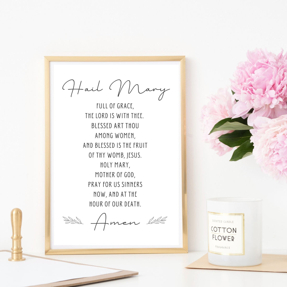 Hail Mary - Minimalist- Printable Wall Art