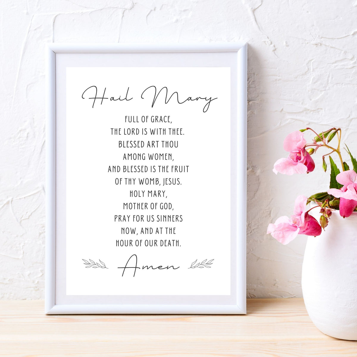 Hail Mary - Minimalist- Printable Wall Art