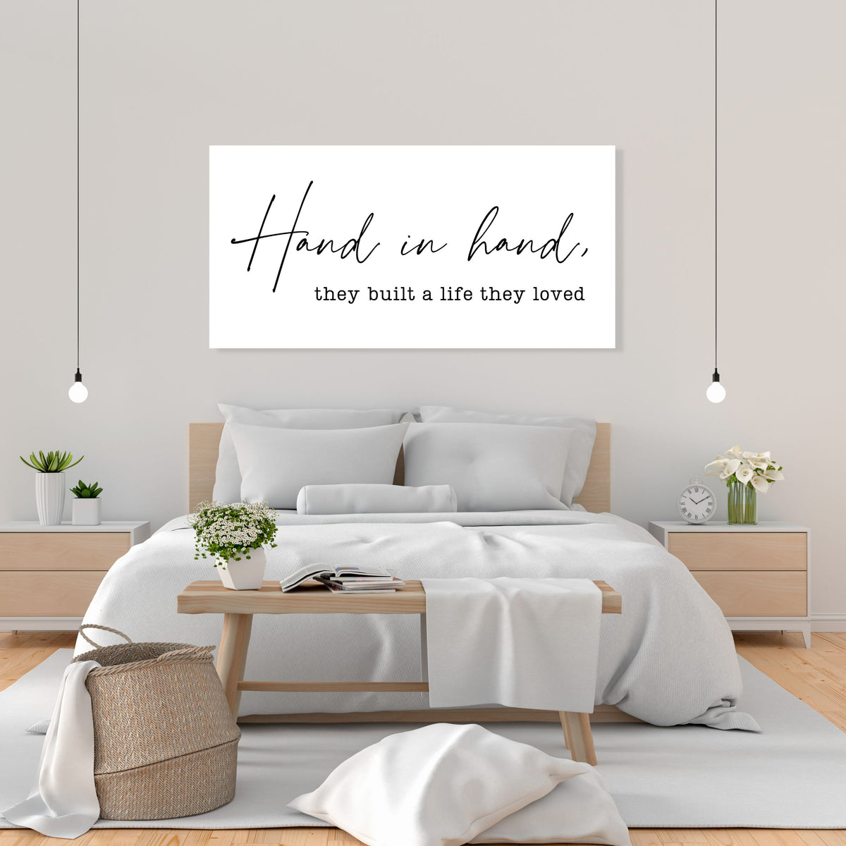 Hand in Hand, They Built a Life They Loved - Canvas Wall Art Print