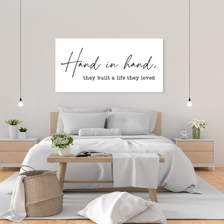 Hand in Hand, They Built a Life They Loved - Canvas Wall Art Print