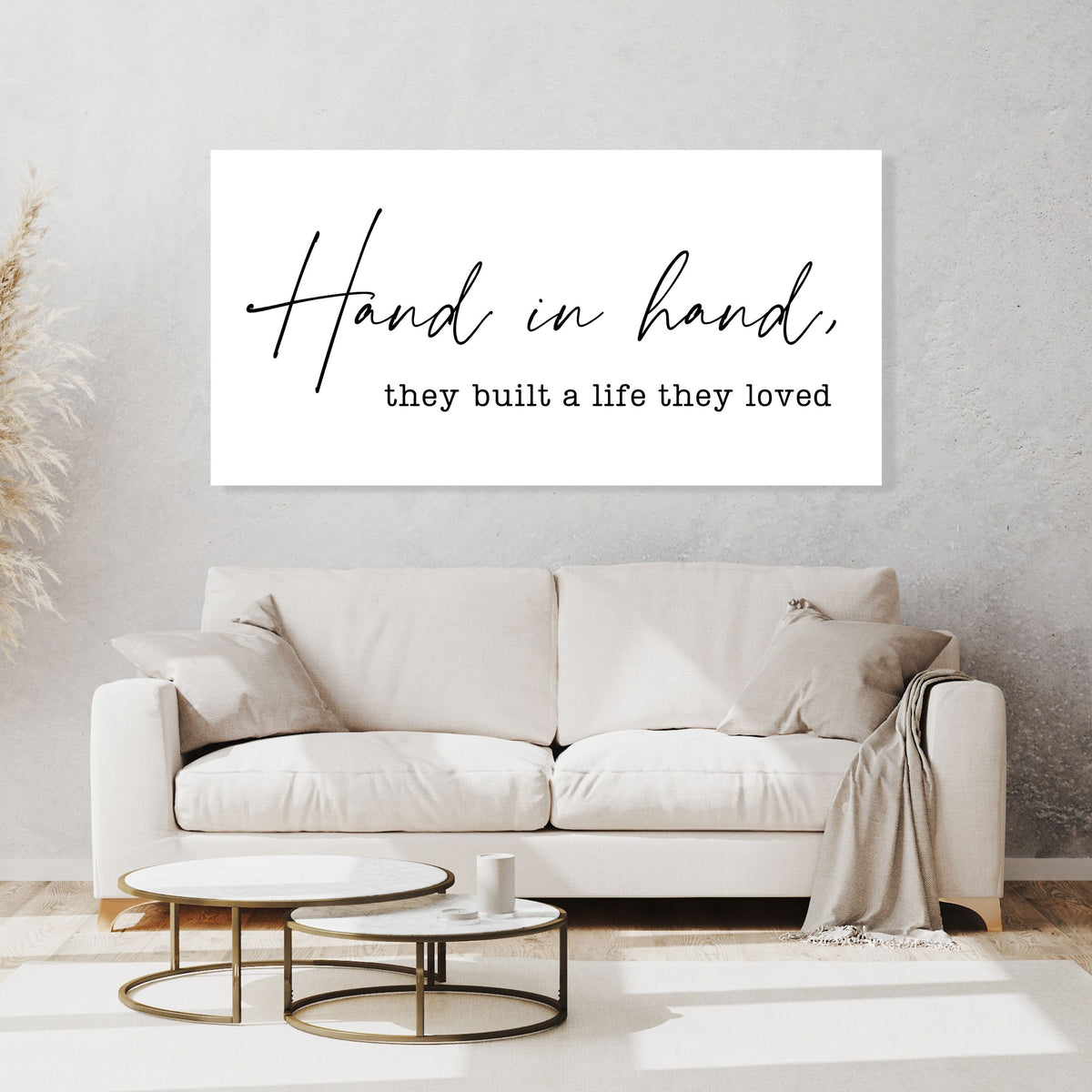 Hand in Hand, They Built a Life They Loved - Canvas Wall Art Print