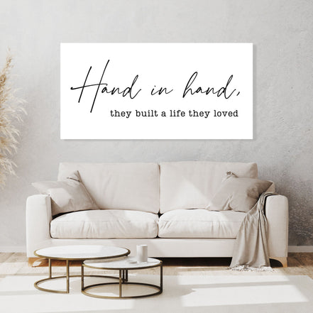 Hand in Hand, They Built a Life They Loved - Canvas Wall Art Print