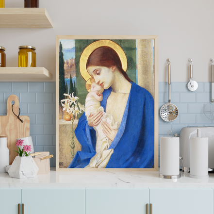 Stokes Madonna and Child Sacred art catholic printable wall art