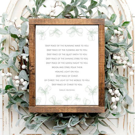 Gaelic Blessing | Deep Peace of Christ - Printable Wall Art