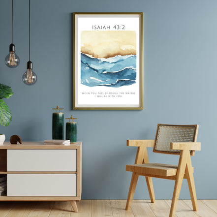 When You Pass Through the Waters - Printable Wall Art